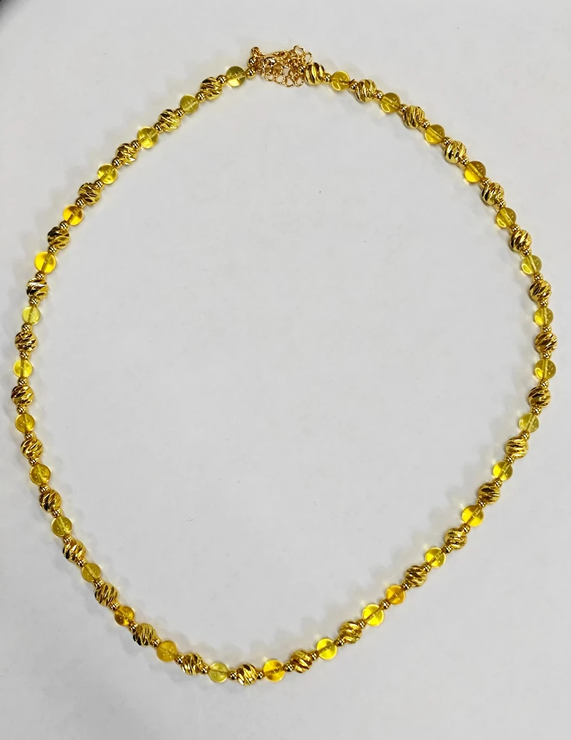 【小米专属】精美时尚金光闪闪琥珀吊坠合金镶嵌【YDR85】