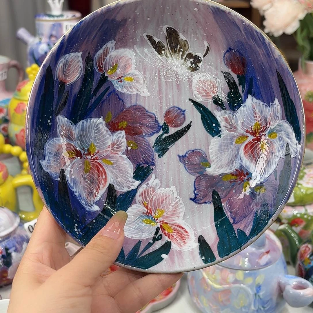 景德镇手绘高温釉下彩陶瓷茶具