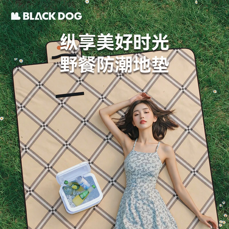 black dog 户外野餐野炊露营垫便携亲肤耐磨牛津布野餐垫防潮防水