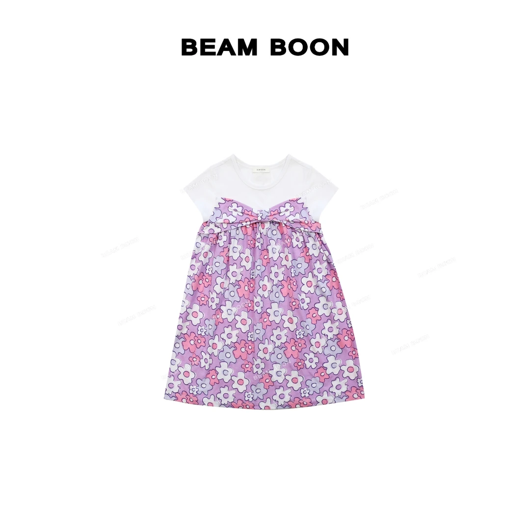 Beam Boon |【莓果酱】儿童云感拼接亲肤透气舒适家居日常连衣裙