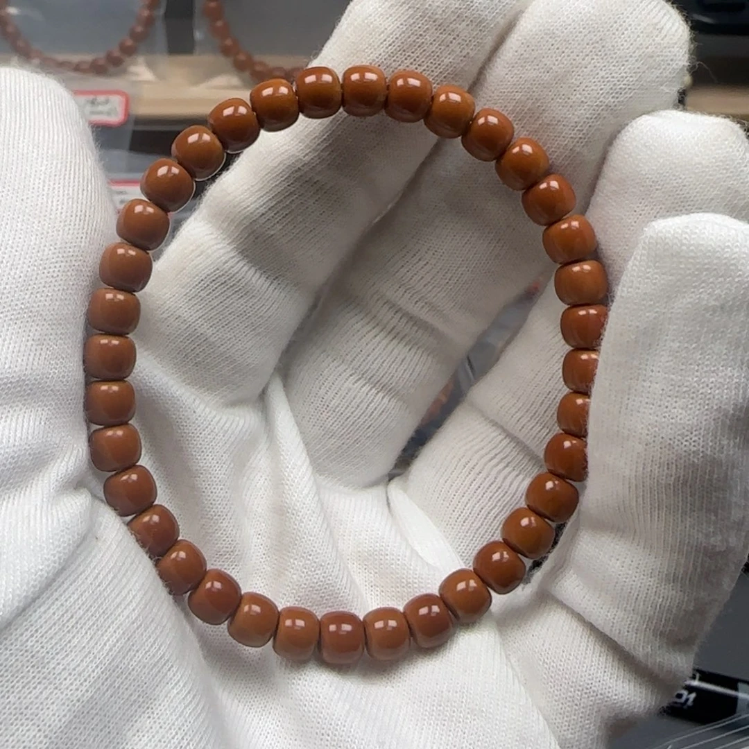 手串橄榄核老挝单圈极限弧6.1mm