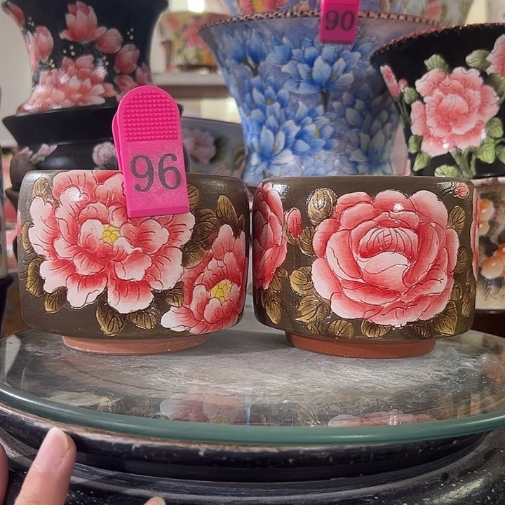 景德镇手绘花盆 满38包邮