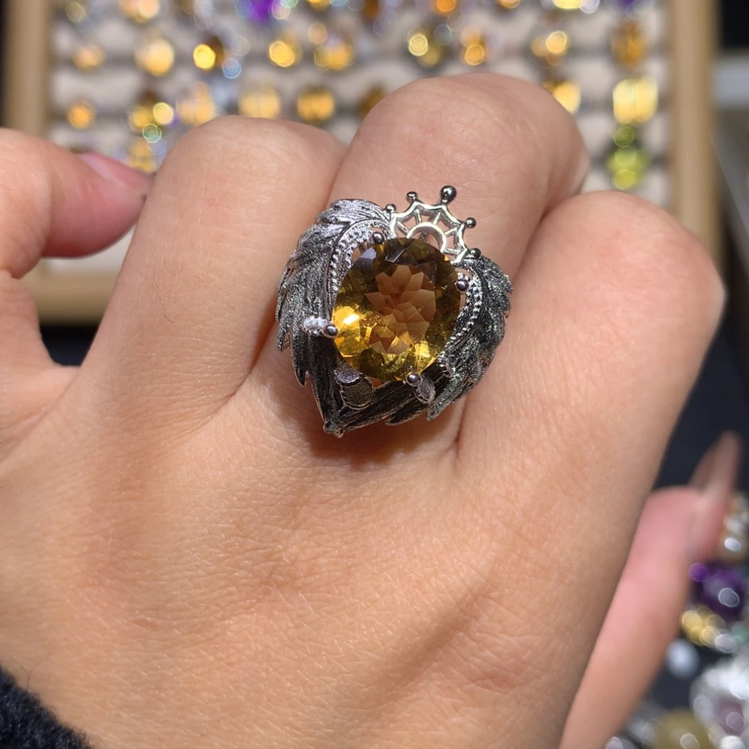 【闪购商品】水晶戒指银S925镶嵌小*米戒指