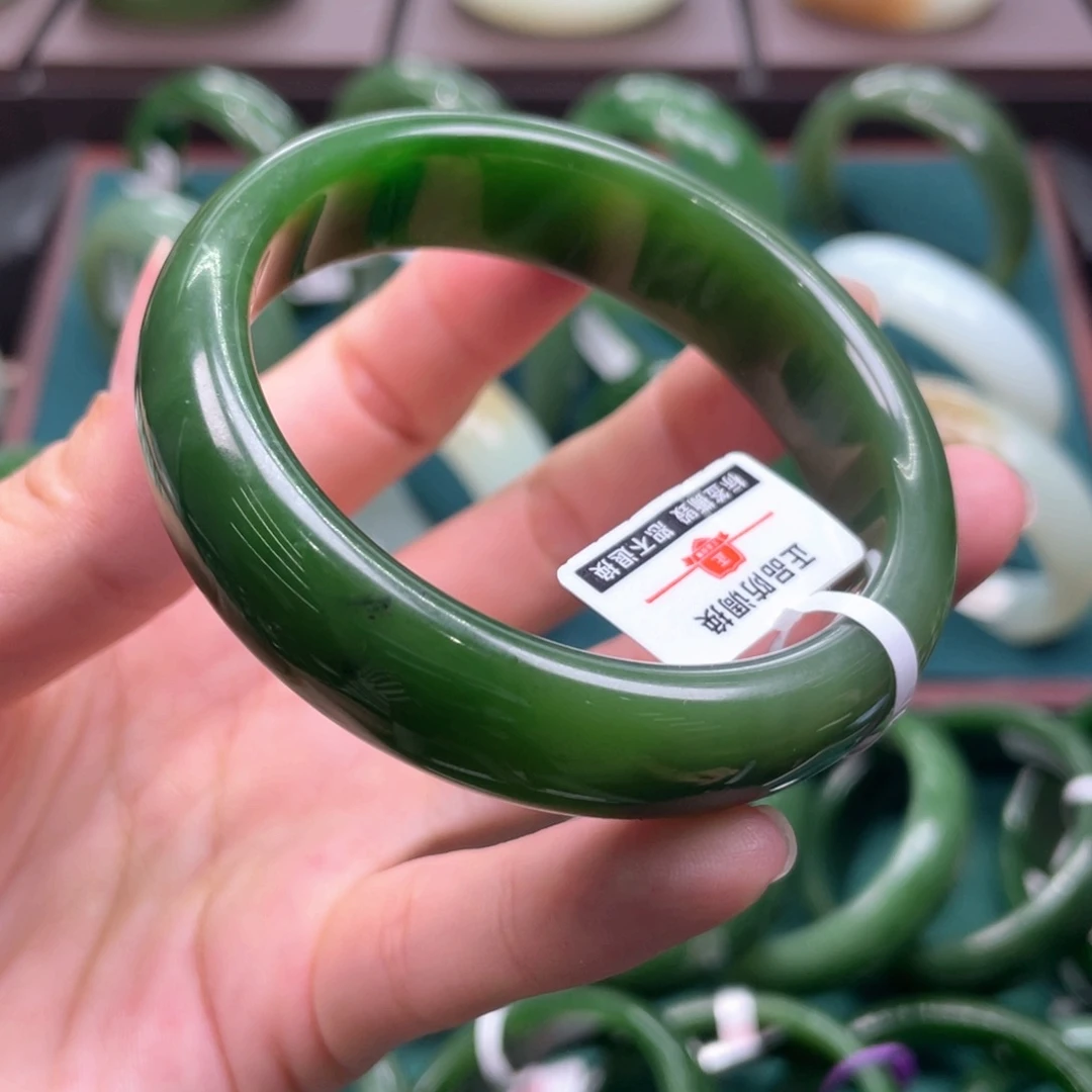 和田玉（碧玉）未镶嵌手镯5455