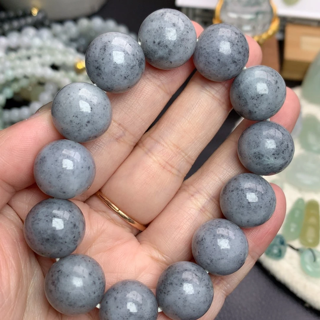 未镶嵌定制翡翠乌鸡手串