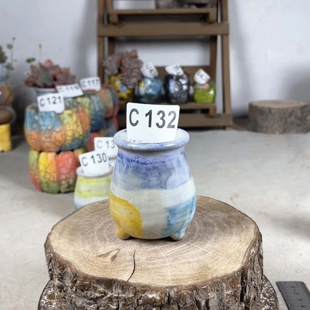 紫砂花盆油画mini 外口5.2