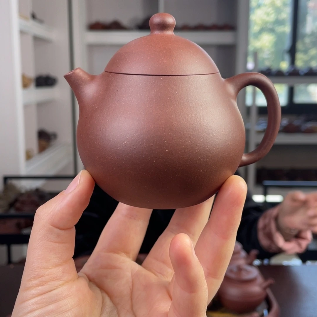 紫砂茶壶底槽清文旦200cc