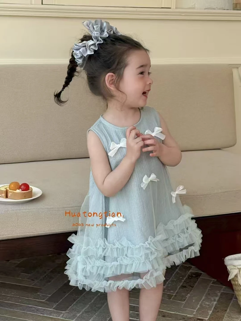 夏季公主裙女童女公主风连衣裙裙子洋气小童童装背心裙