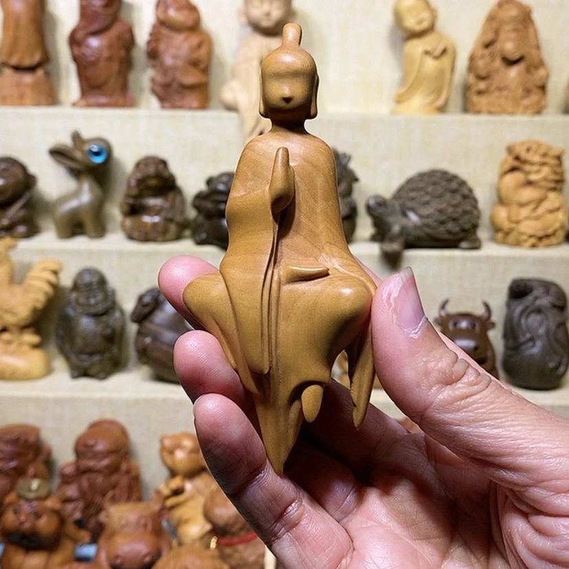 【闪购商品】黄杨木黑*黑无相佛禅意