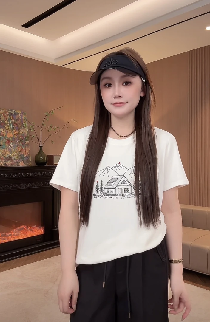 NANJIE/楠姐【短期柏林】琥珀流光风新款圆领休闲时尚短袖XNS6551