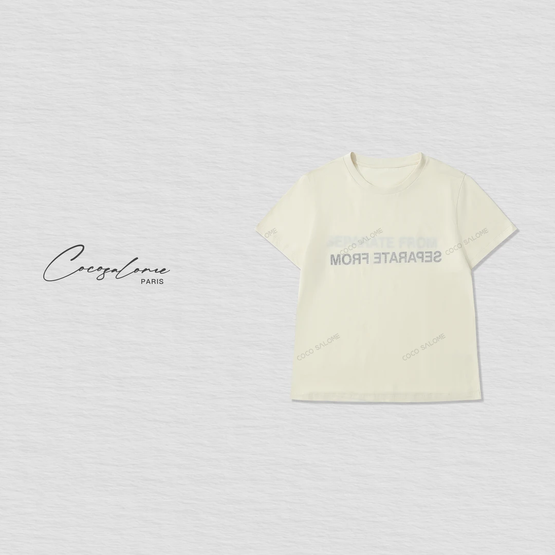 COCO SALOME｜韩彬彬"奶油"100棉亲肤奶油肌感舒适短袖T328M-9