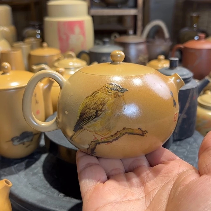 壶建水紫陶多道泥绘作品福利