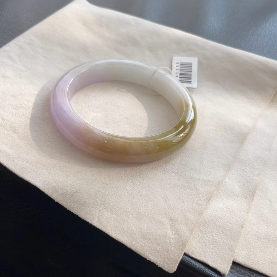 翡翠未镶嵌手镯棉根56.5