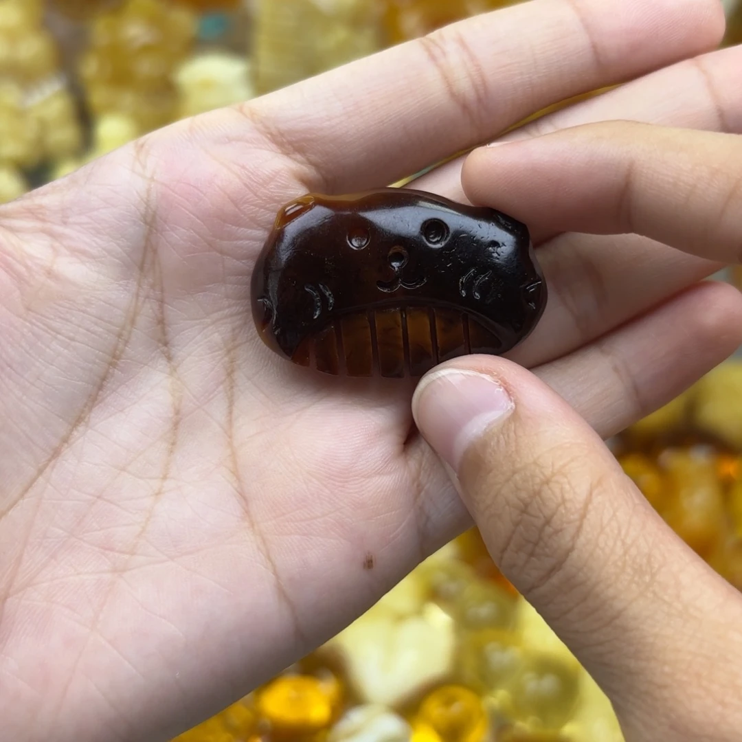 未镶嵌蜜蜡裸石蜜蜡吊坠打孔不退不换