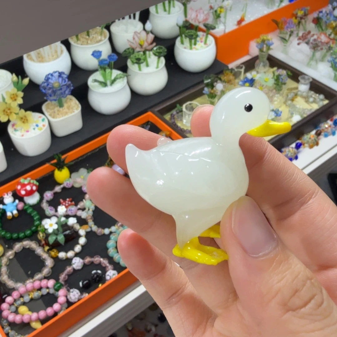 琉璃手工艺品小鸭子