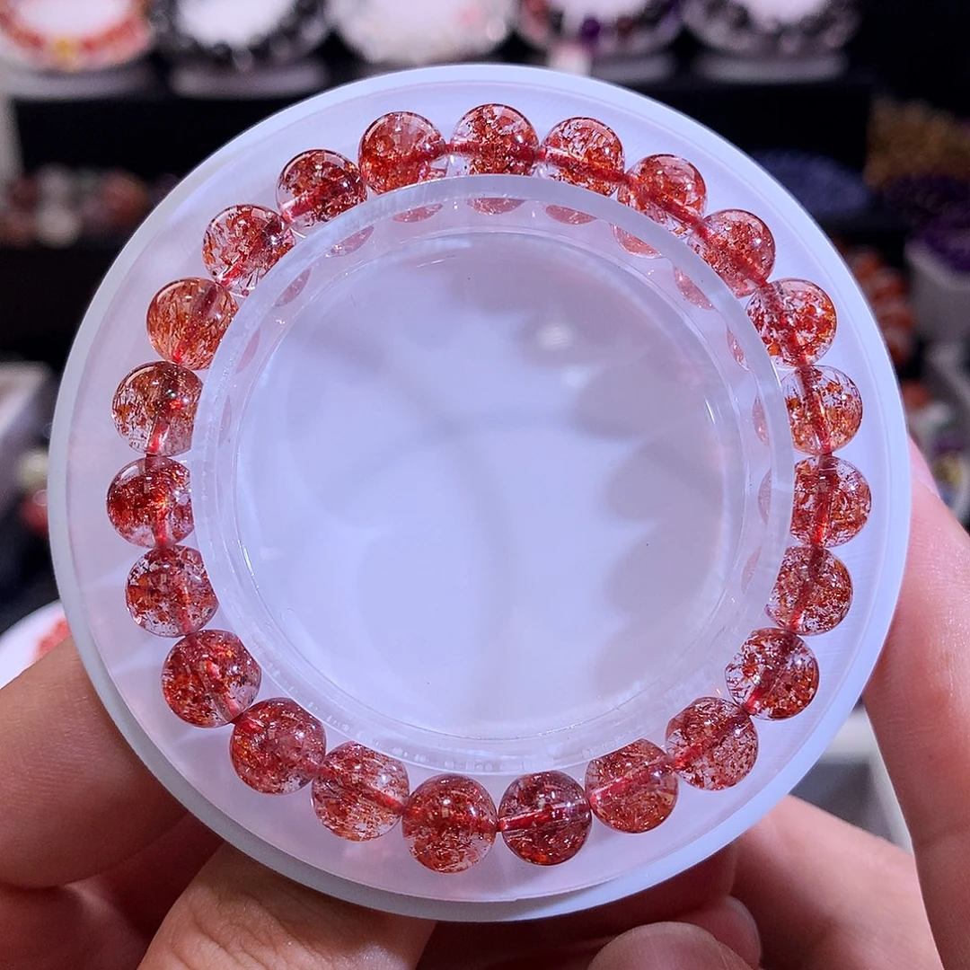 水晶手链未镶嵌金草莓晶8+