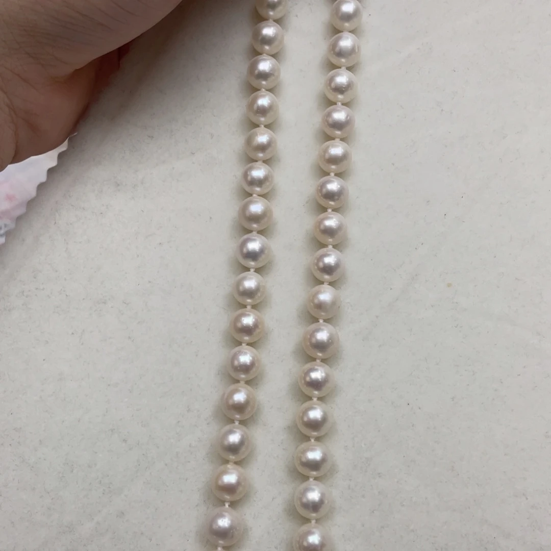 淡水珍珠银S925镶嵌手绳