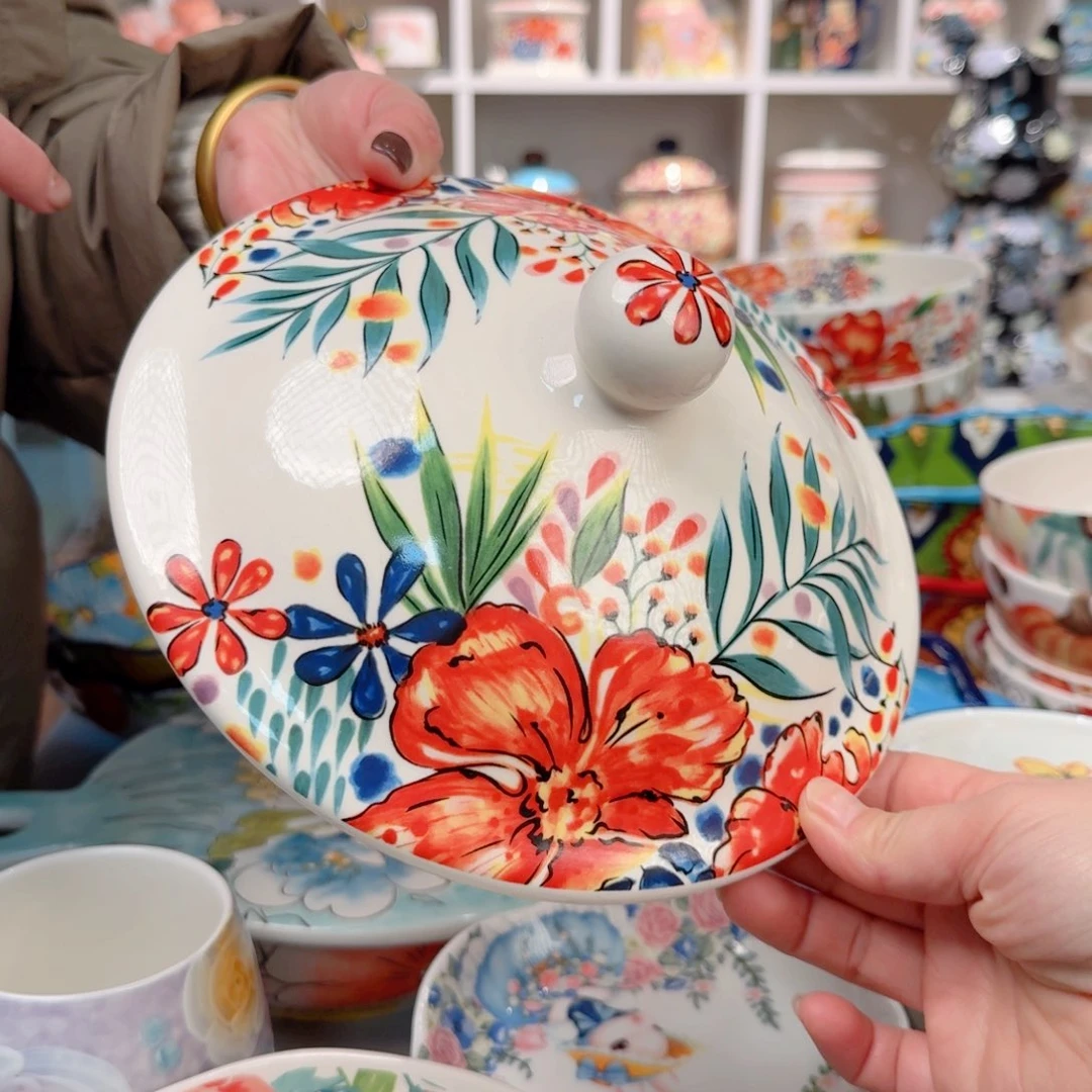 瓷繁花盖子一只看图