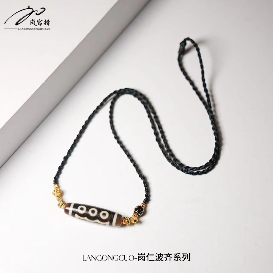 岚宫措|冈仁波齐-五眼天珠项链 L753