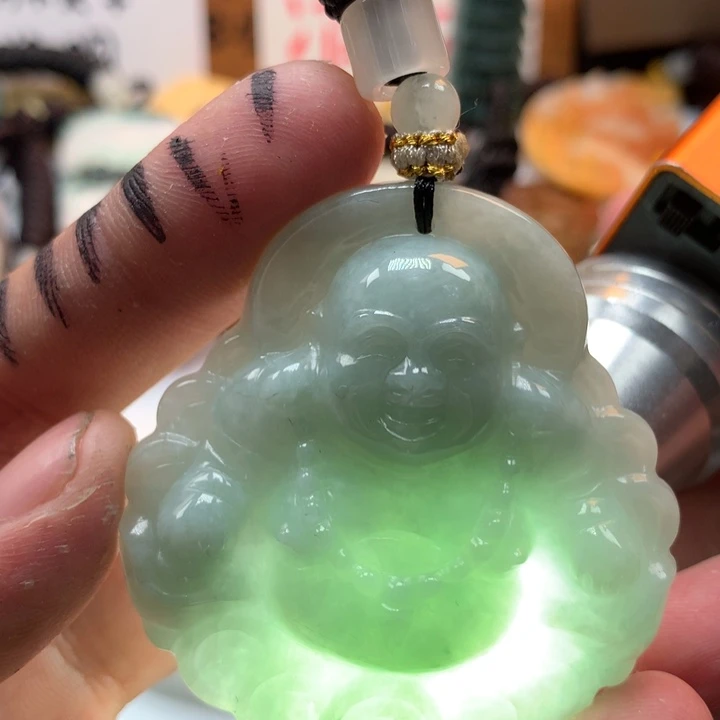 翡翠未镶嵌颈饰保真天然a货翡翠