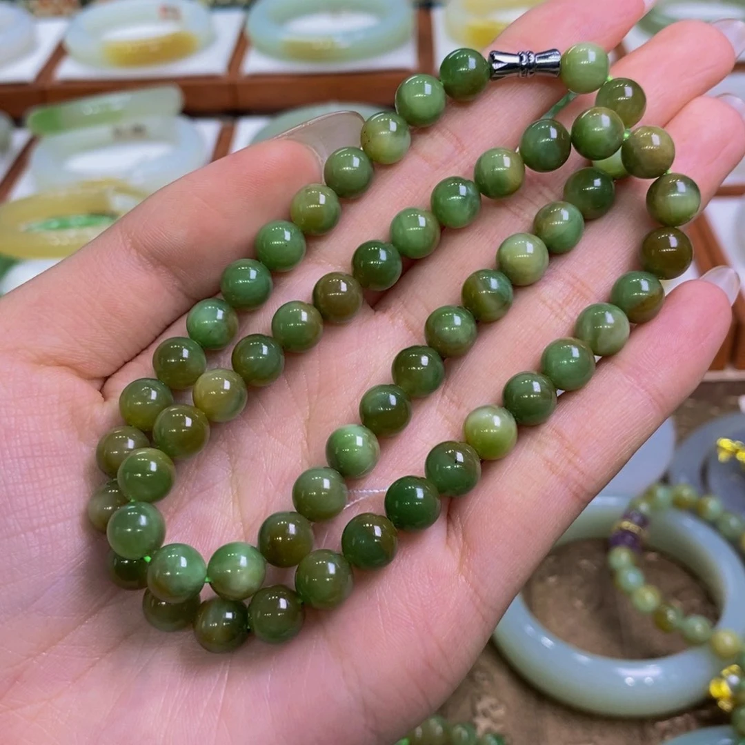 和田玉手镯未镶嵌琪*贝碧玉唐三彩妈妈链卡8