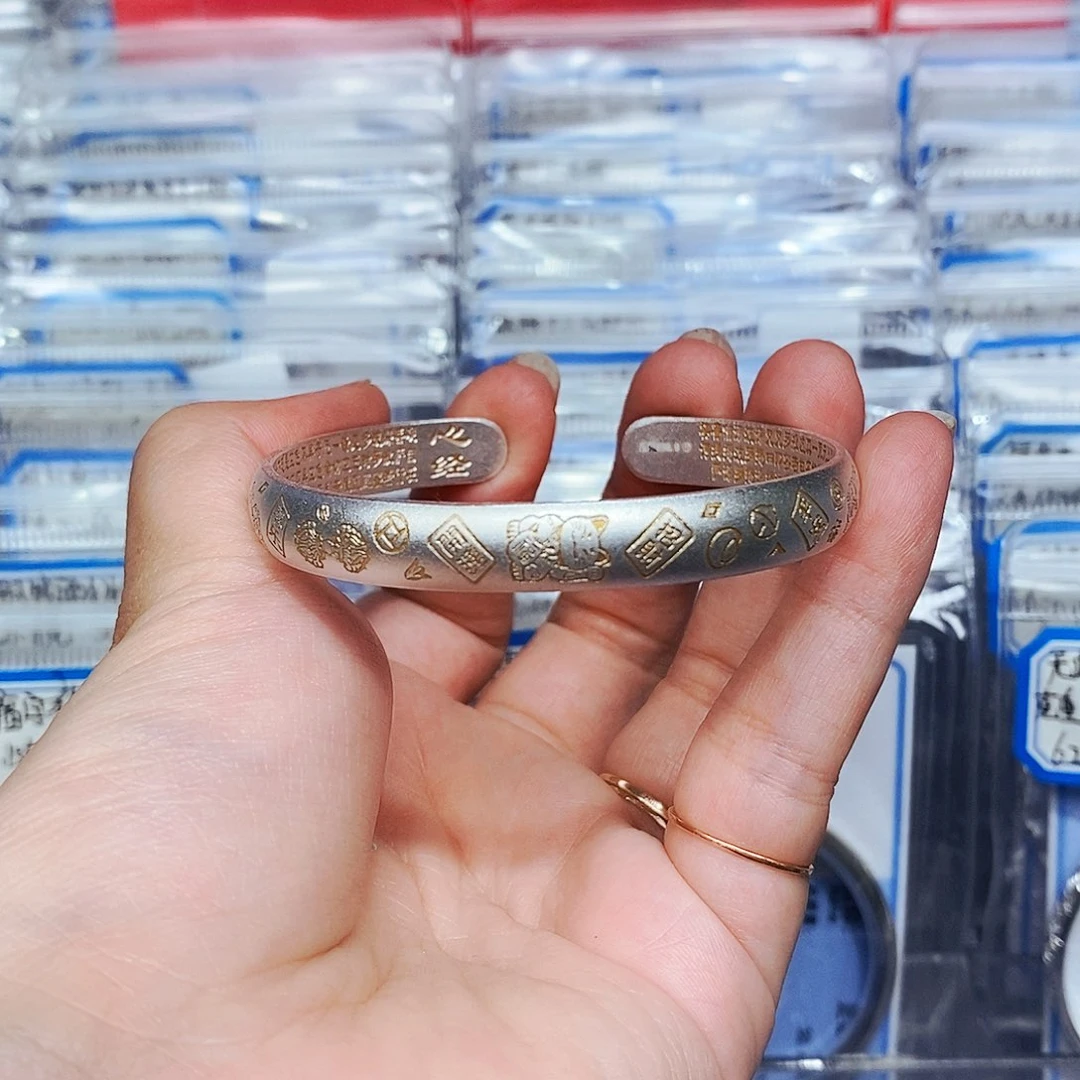 无足银招财猫手镯