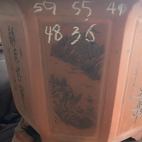 紫砂花盆八六一个