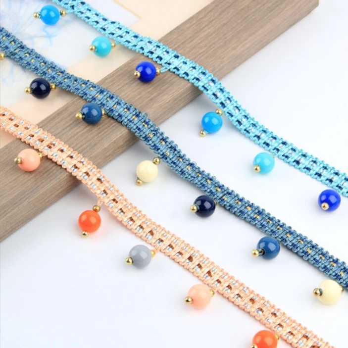 ［子言］吊珠吊穗花边手工DIY窗帘花边蕾丝吊珠流苏等布艺配件辅料