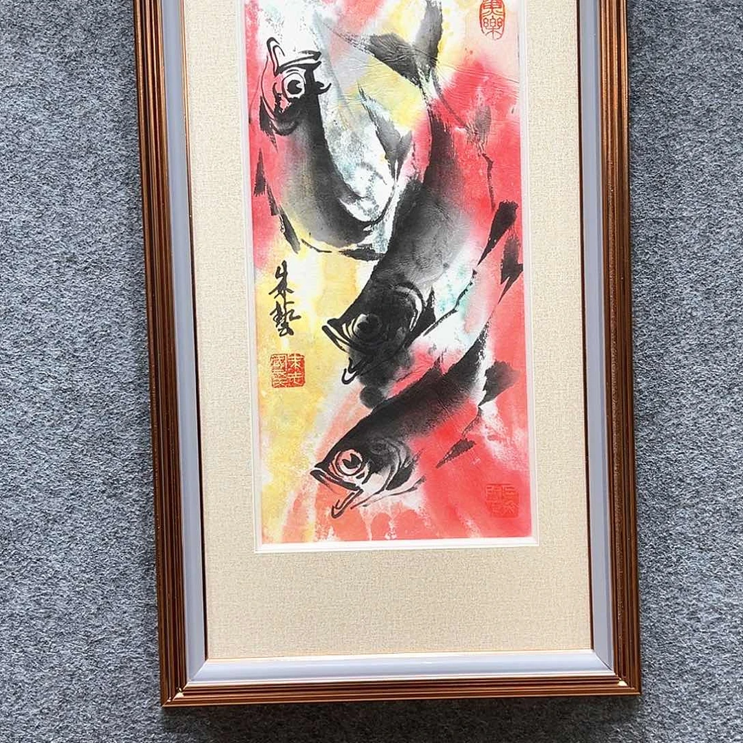 国画纯手绘画心原创