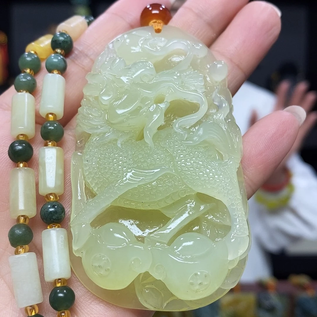 未镶嵌岫玉挂件吊坠项链