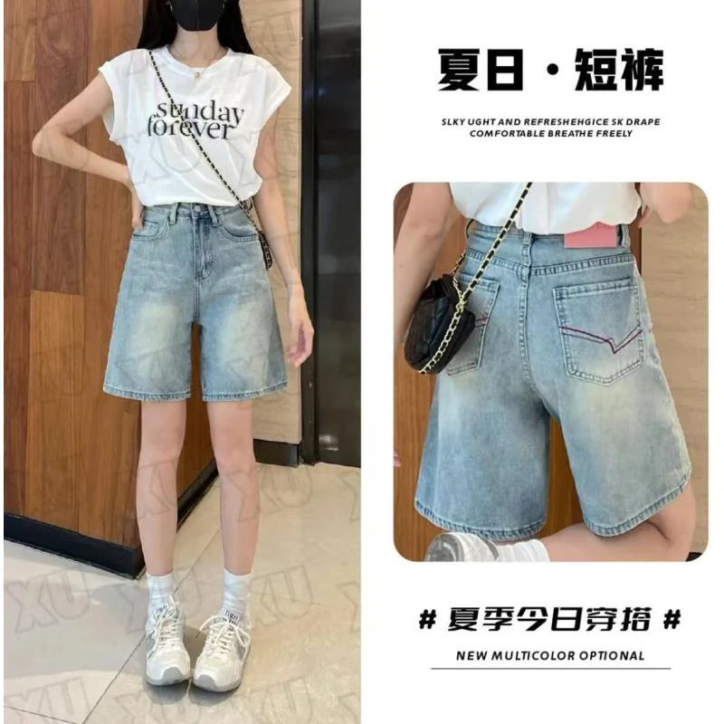 【现货+运费险】轻薄复古五分牛仔短裤女2025夏季新款夏天小个子C