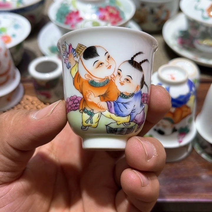 纯手绘精品盖碗杯