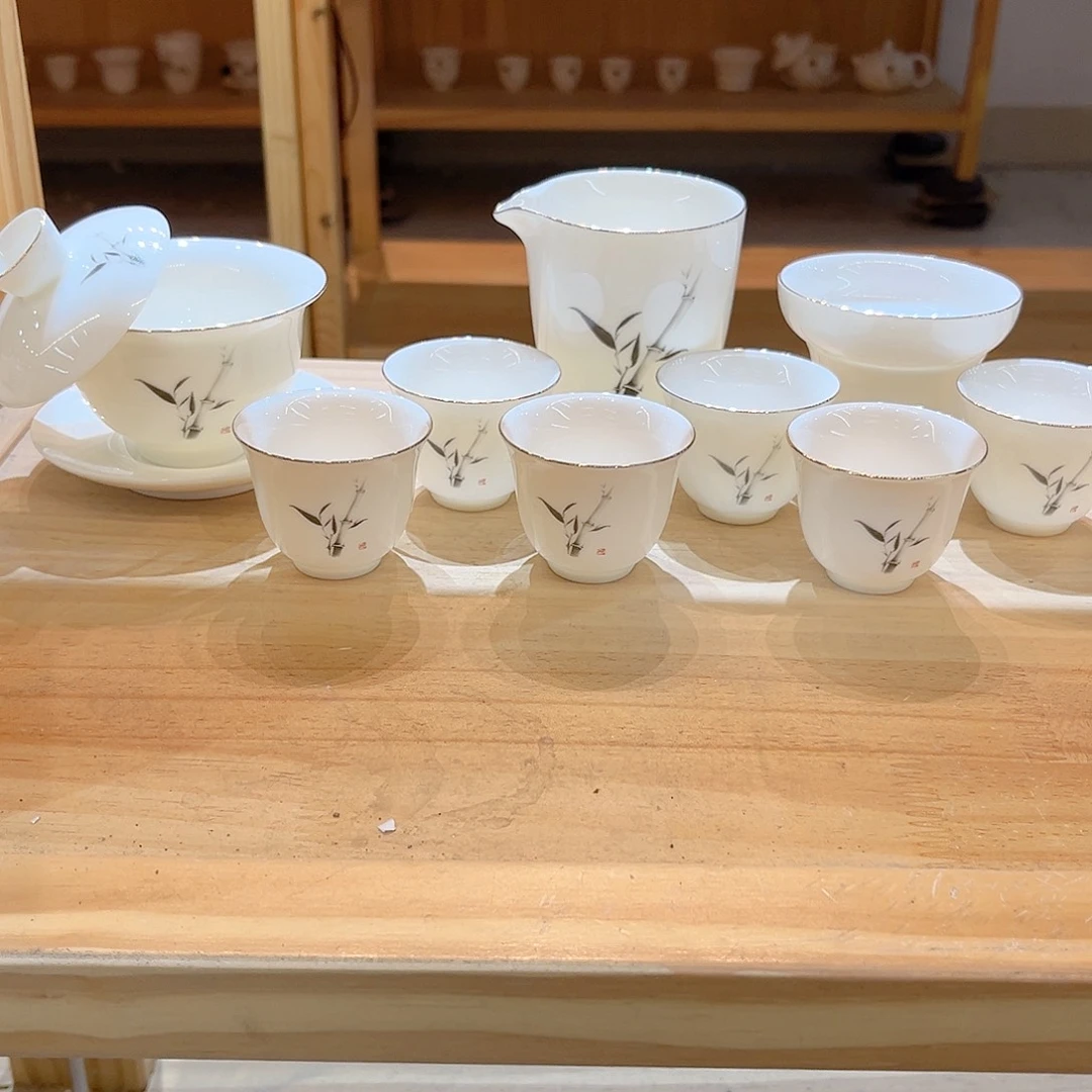 【御瓷斋】羊脂玉瓷茶具套装