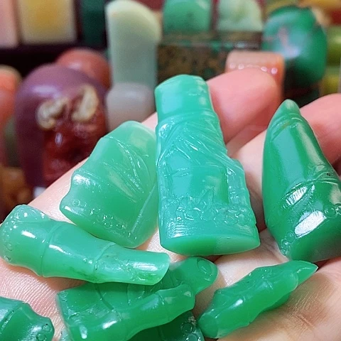 时***梭青田石四川绿四川绿