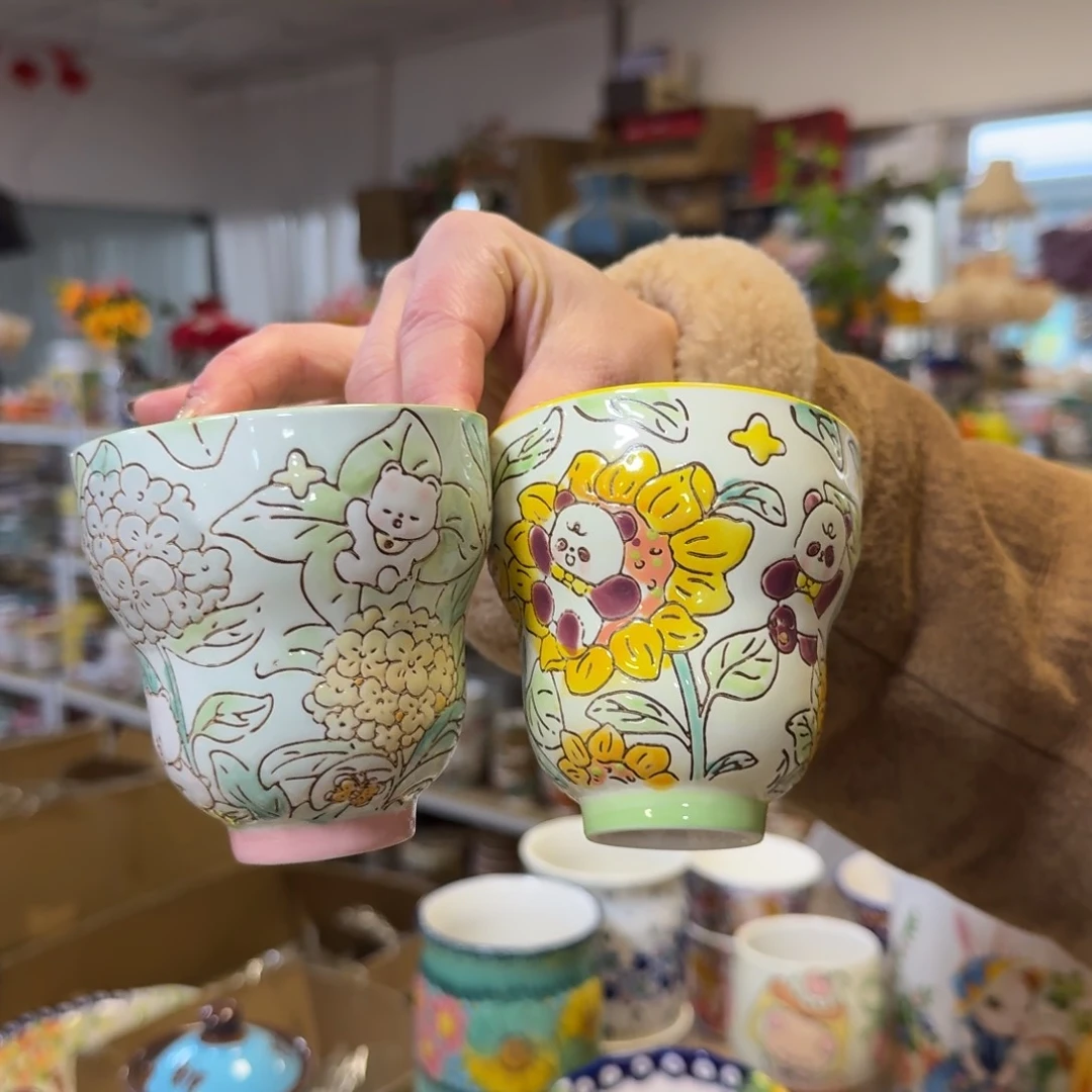 瓷200毫升小葫芦杯2只看图