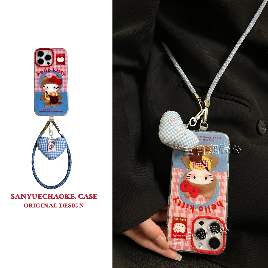 【包AI键】可爱kitty磁吸适用iPhone16promax手机壳苹果15pro新款14