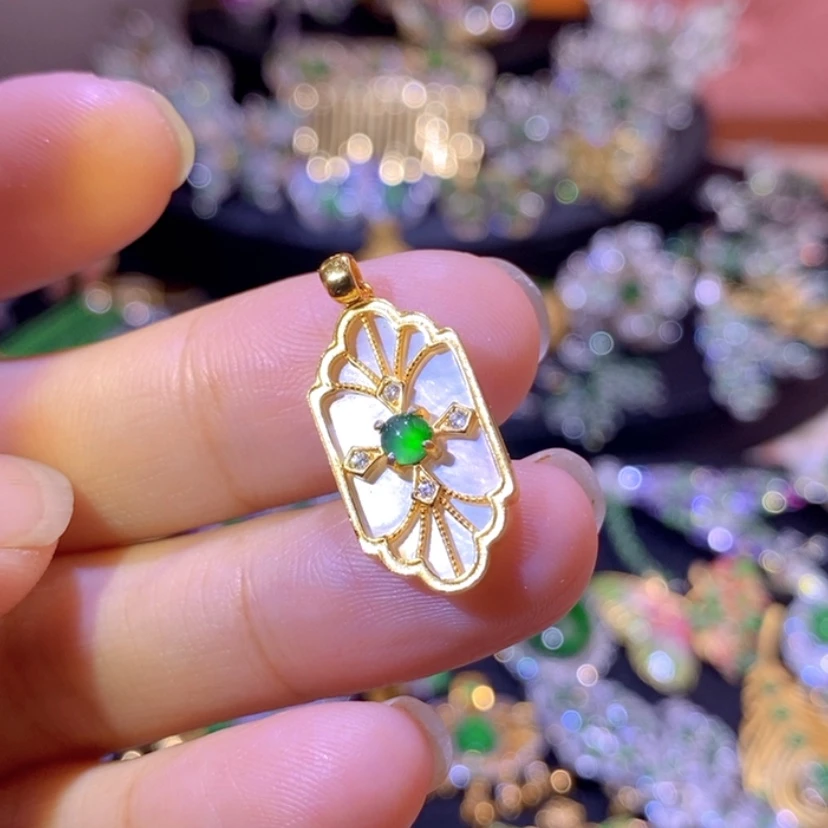 【闪购商品】翡翠挂件银S925镶嵌