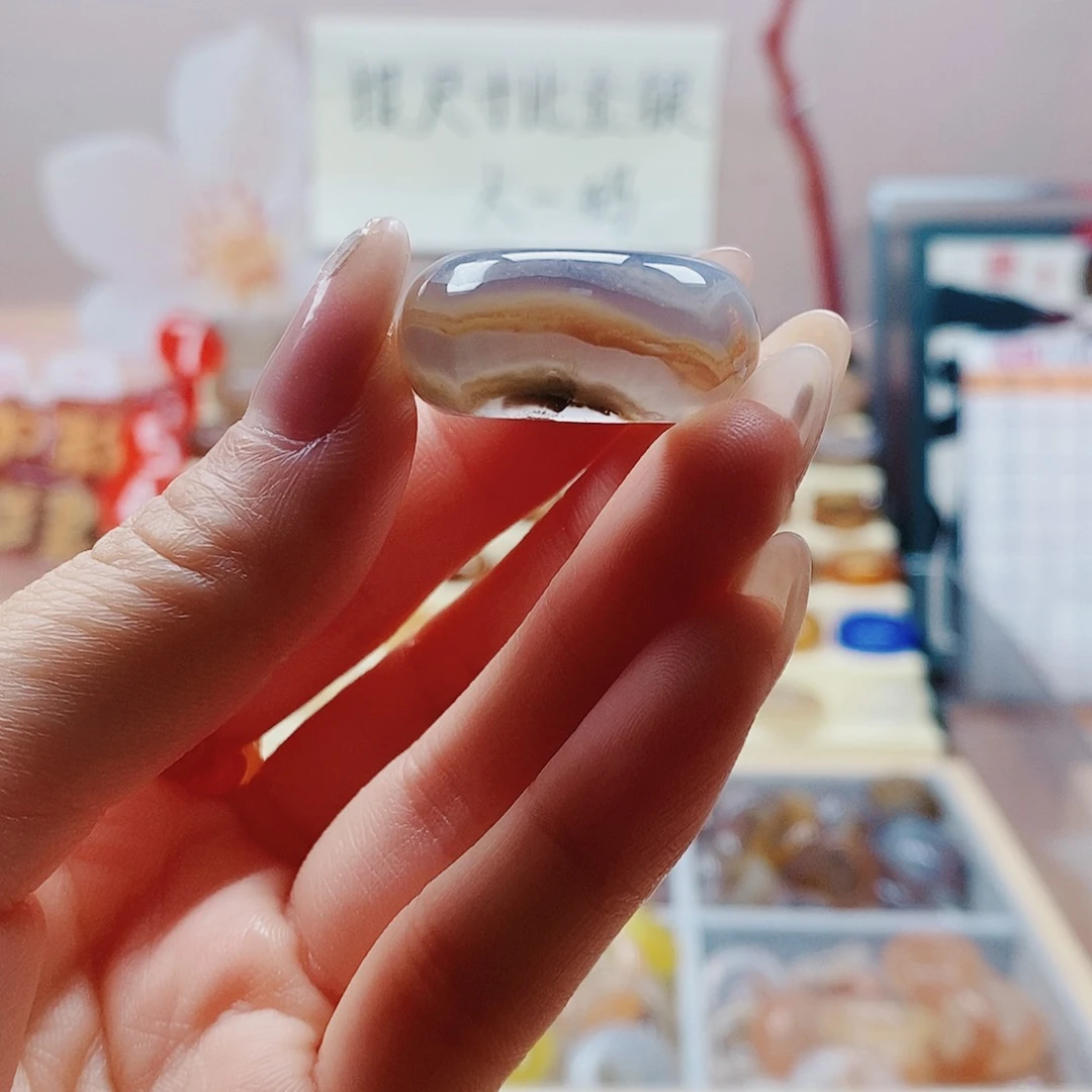 A***r玛瑙/玉髓戒指未镶嵌