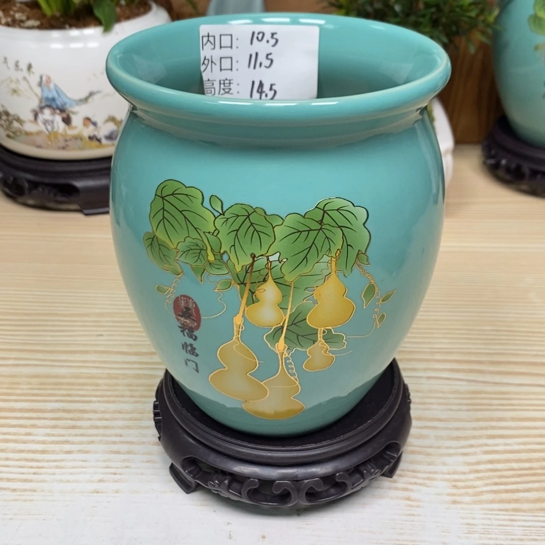 紫砂陶瓷花盆浮力