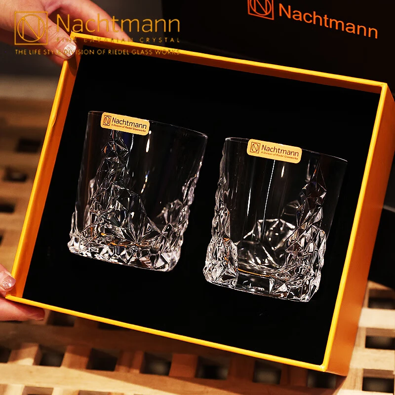 德国原装进口NACHTMANN水晶玻璃高档礼品盒威士忌酒杯啤酒果汁杯