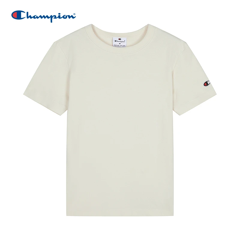 【简约纯色T恤】Champion冠军女短袖2025夏季新品基础美式休闲上衣