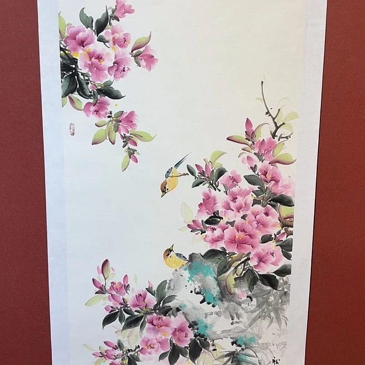 国画听兰老师花鸟
