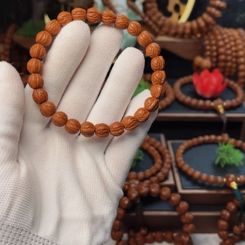 吊坠桃核晓*08双脊龙手串