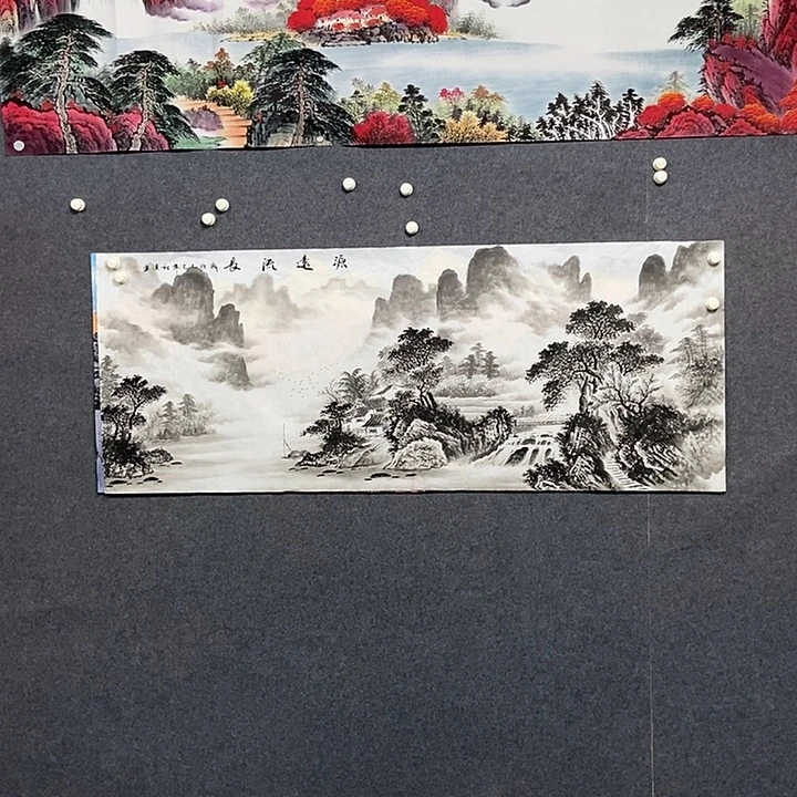 国画小六尺水墨一幅