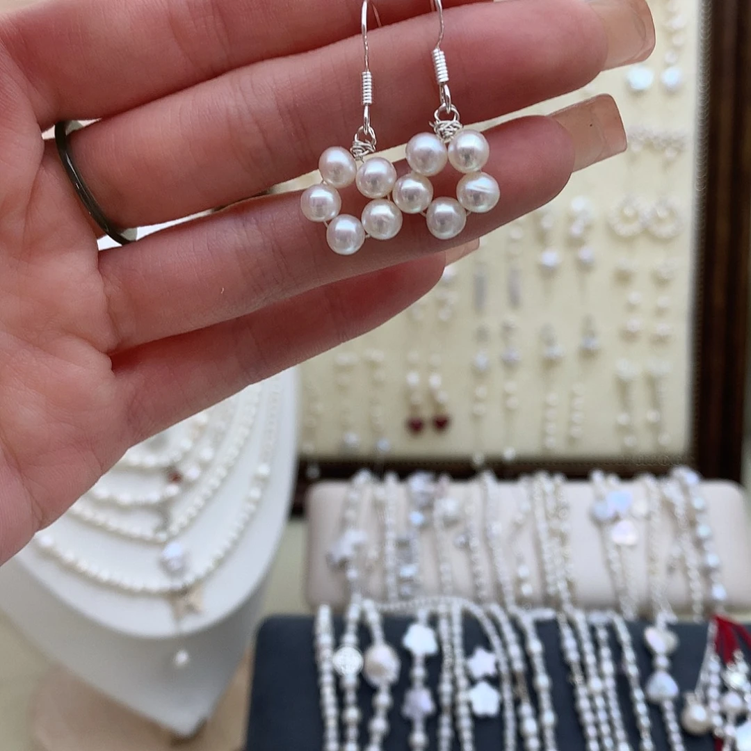 淡水珍珠未镶嵌耳饰