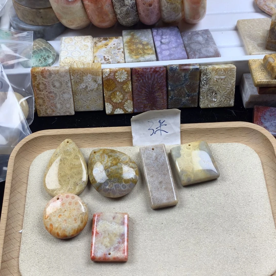 硅化珊瑚（珊瑚玉）无未镶嵌A****)