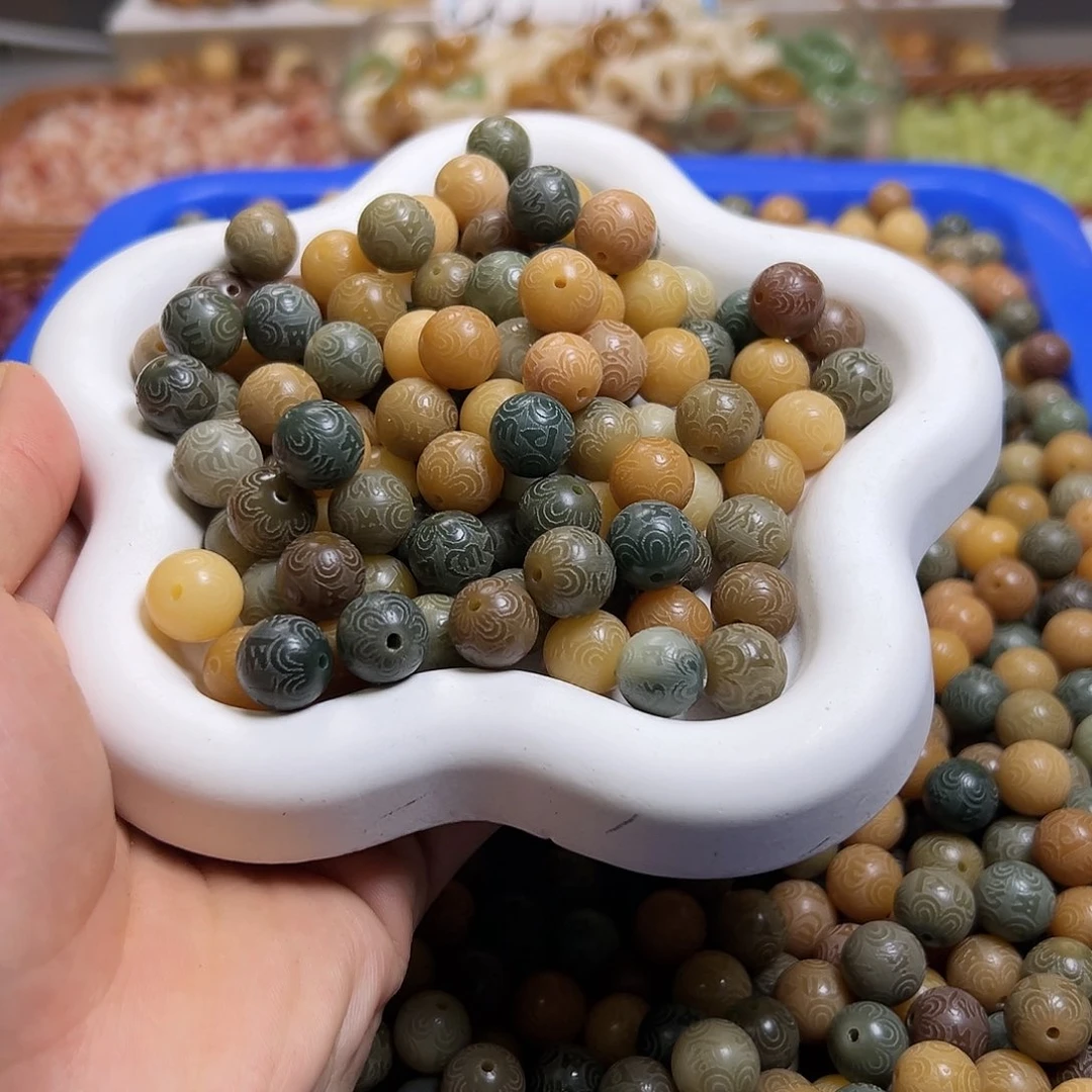 菩提根/象牙果吊坠卡12多宝六字100颗