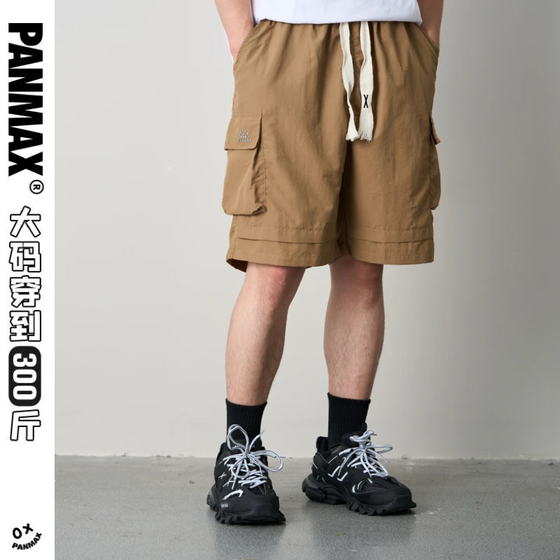 大码男士户外复古夏季宽松日系潮流短裤多口袋百搭简约休闲裤夏季