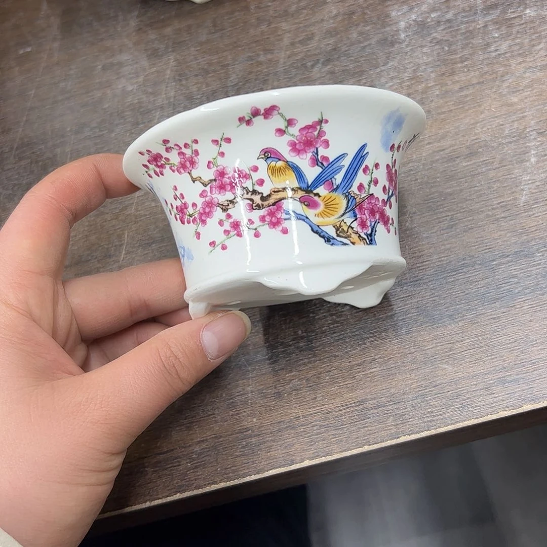 紫砂花盆313号微瑕9.5/5cm