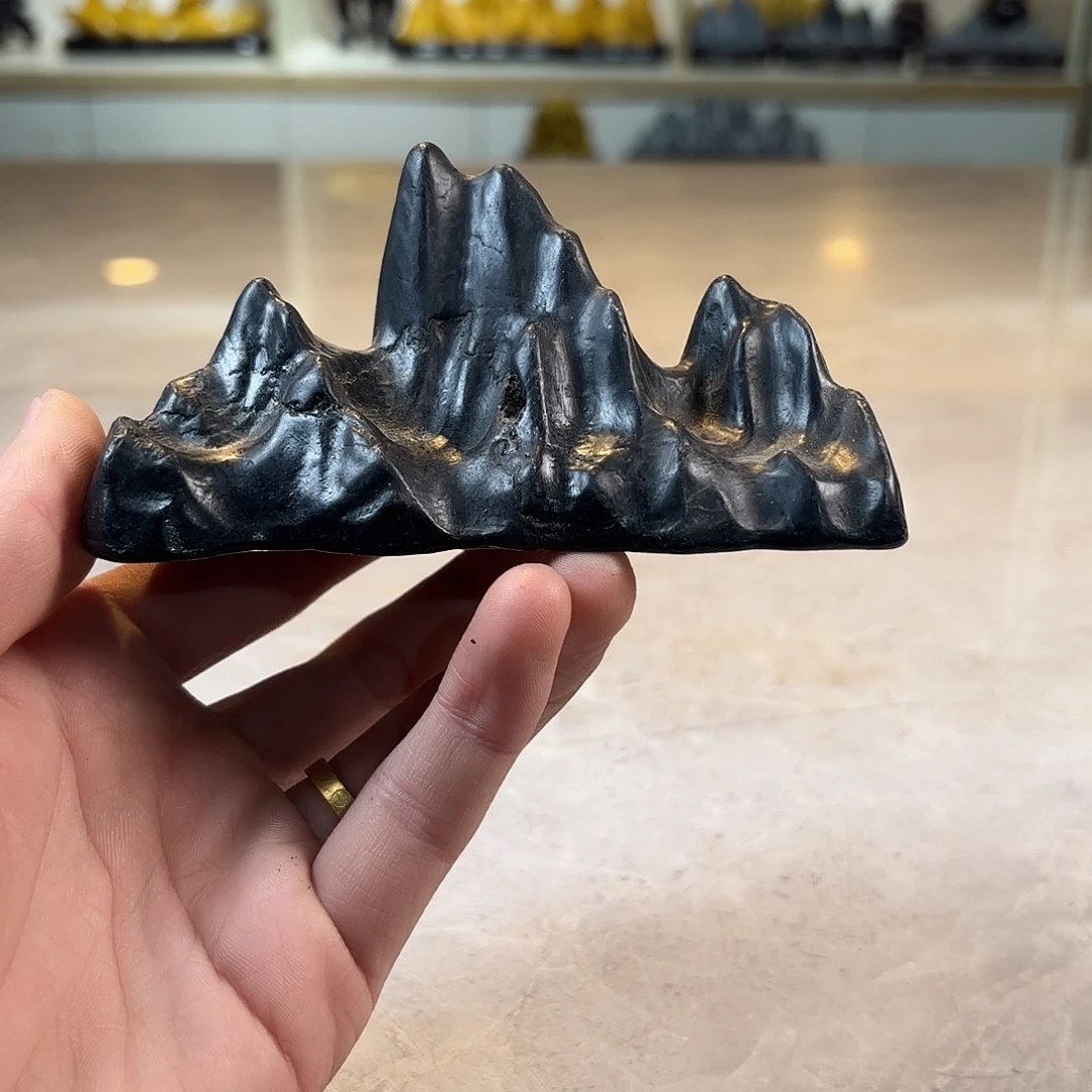 陶灵璧石手工雕刻奇石摆件